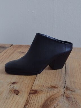 Rachel Comey Mars Mule - Black Block Heel Minimalist Leather Mules